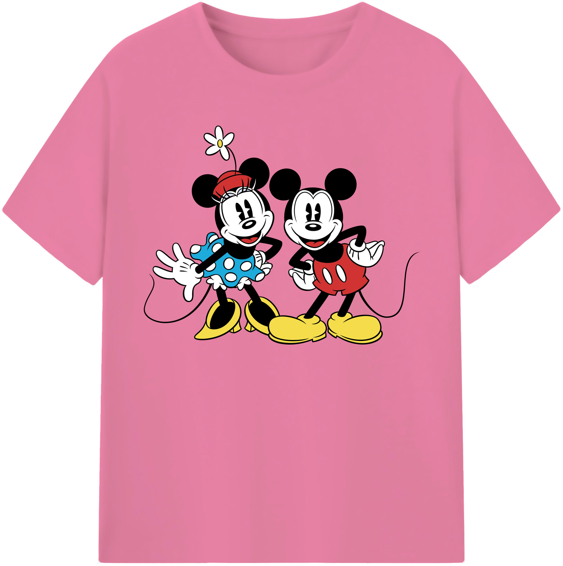 （画像用） ミッキーマウス Mickey Mouse 綿100％半袖Tシャツ（フロントプリント）